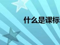 什么是課標(biāo)分析（什么是課標(biāo)）