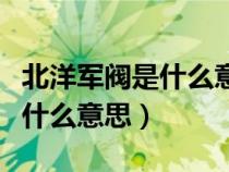 北洋軍閥是什么意思與辛亥革命（北洋軍閥是什么意思）