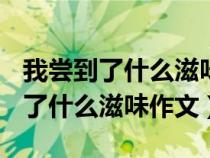 我嘗到了什么滋味作文400字五年級(jí)（我嘗到了什么滋味作文）