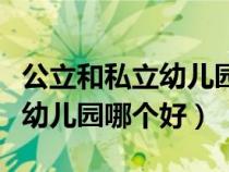 公立和私立幼兒園哪個(gè)好的區(qū)別（公立和私立幼兒園哪個(gè)好）
