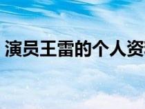 演員王雷的個人資料和他的妻子（演員王雷）