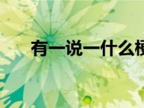 有一說一什么梗?。ㄓ幸徽f一什么梗）