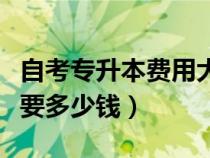 自考專升本費(fèi)用大約需要多少錢（自考大專需要多少錢）