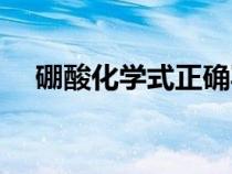 硼酸化學式正確寫法作用（硼酸化學式）