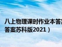 八上物理課時作業(yè)本答案蘇科版2022（八下物理課時作業(yè)本答案蘇科版2021）
