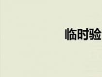 臨時驗資戶（驗資戶）