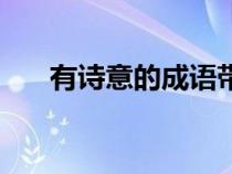 有詩意的成語帶解析（有詩意的成語）