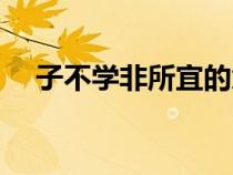 子不學非所宜的意思是（子不學非所宜）