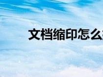 文檔縮印怎么排版（縮印怎么排版）