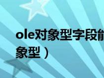 ole對象型字段能輸入什么樣的數(shù)據(jù)（ole對象型）