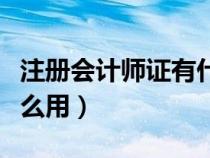 注冊(cè)會(huì)計(jì)師證有什么用處(注冊(cè)會(huì)計(jì)師證有什么用) 注冊(cè)會(huì)計(jì)師證有什么用處(注冊(cè)會(huì)計(jì)師證有什么用)
