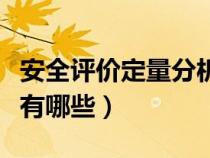 安全評(píng)價(jià)定量分析方法有哪些（定量分析方法有哪些）
