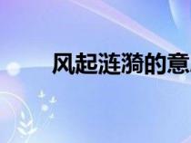 風(fēng)起漣漪的意思是什么（風(fēng)起漣漪）