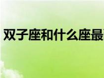 雙子座和什么座最配（巨蟹座和什么座最配）
