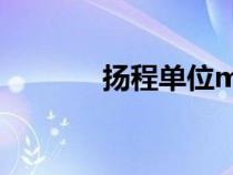 揚(yáng)程單位mH2O(揚(yáng)程單位) 揚(yáng)程單位mH2O(揚(yáng)程單位)