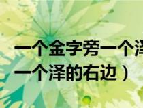 一個(gè)金字旁一個(gè)澤的右邊怎么讀（一個(gè)金字旁一個(gè)澤的右邊）