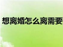 想離婚怎么離需要預(yù)約嗎（我想離婚怎么離）