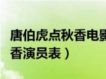 唐伯虎點(diǎn)秋香電影劇情介紹（電影唐伯虎點(diǎn)秋香演員表）