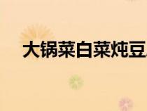 大鍋菜白菜燉豆腐怎么做好吃（大鍋菜）