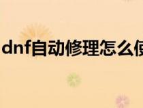 dnf自動(dòng)修理怎么使用(dnf自動(dòng)修理怎么用) dnf自動(dòng)修理怎么使用(dnf自動(dòng)修理怎么用)