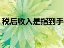 稅后收入是指到手工資嗎（稅后收入是什么）