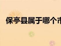 保亭縣屬于哪個市的（保亭縣屬于哪個市）