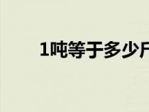 1噸等于多少斤水（1噸等于多少斤）