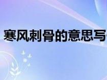 寒風刺骨的意思寫一句話（寒風刺骨的意思）