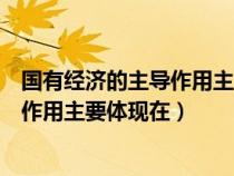 國有經(jīng)濟(jì)的主導(dǎo)作用主要體現(xiàn)在哪些方面（國有經(jīng)濟(jì)的主導(dǎo)作用主要體現(xiàn)在）