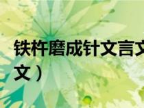 鐵杵磨成針文言文節(jié)奏劃分（鐵杵磨成針文言文）