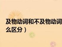 及物動詞和不及物動詞怎么區(qū)別（及物動詞和不及物動詞怎么區(qū)分）