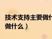 技術支持主要做什么工作內(nèi)容（技術支持主要做什么）