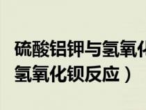 硫酸鋁鉀與氫氧化鋇反應至中性（硫酸鋁鉀與氫氧化鋇反應）