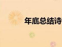 年底總結(jié)詩句（年末總結(jié)詩句）