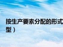 按生產(chǎn)要素分配的形式有哪些（按生產(chǎn)要素分配有哪幾種類型）