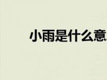 小雨是什么意思(陣雨是什么意思) 小雨是什么意思(陣雨是什么意思)