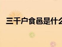 三千戶食邑是什么意思（食邑是什么意思）