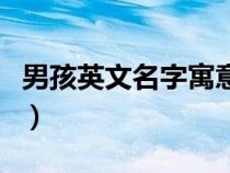 男孩英文名字寓意陽光（男孩英文名字帶寓意）