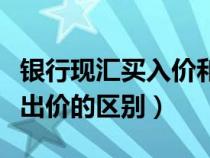銀行現(xiàn)匯買入價(jià)和賣出價(jià)的區(qū)別（買入價(jià)和賣出價(jià)的區(qū)別）