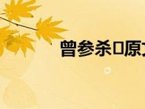 曾參殺?原文翻譯（曾子殺人）