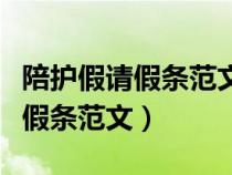 陪護假請假條范文媽媽住院怎么寫（陪護假請假條范文）