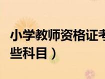 小學(xué)教師資格證考哪些科目（教師資格證考哪些科目）