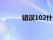 錯誤102什么原因（錯誤102）