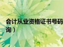 會(huì)計(jì)從業(yè)資格證書(shū)號(hào)碼查詢(全國(guó)會(huì)計(jì)從業(yè)資格證書(shū)編號(hào)查詢) 會(huì)計(jì)從業(yè)資格證書(shū)號(hào)碼查詢(全國(guó)會(huì)計(jì)從業(yè)資格證書(shū)編號(hào)查詢)