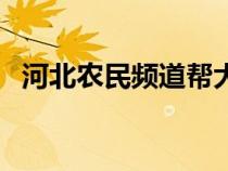 河北農(nóng)民頻道幫大哥電話（河北農(nóng)民頻道）