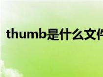 thumb是什么文件夾（thumb是什么意思）