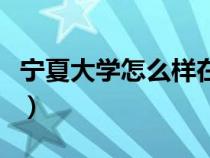 寧夏大學(xué)怎么樣在全國排名（寧夏大學(xué)怎么樣）