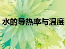 水的導(dǎo)熱率與溫度表（水的導(dǎo)熱系數(shù)是多少）