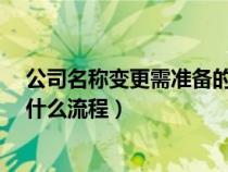 公司名稱變更需準備的材料及程序和方法?（公司名稱變更什么流程）