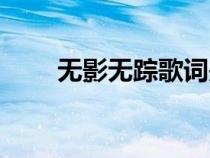 無影無蹤歌詞是什么歌（無影無蹤）